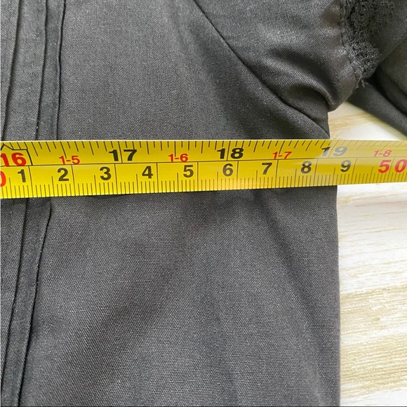 Vintage Black Collared Gothic Style College Town Blouse - Picture 7 of 8